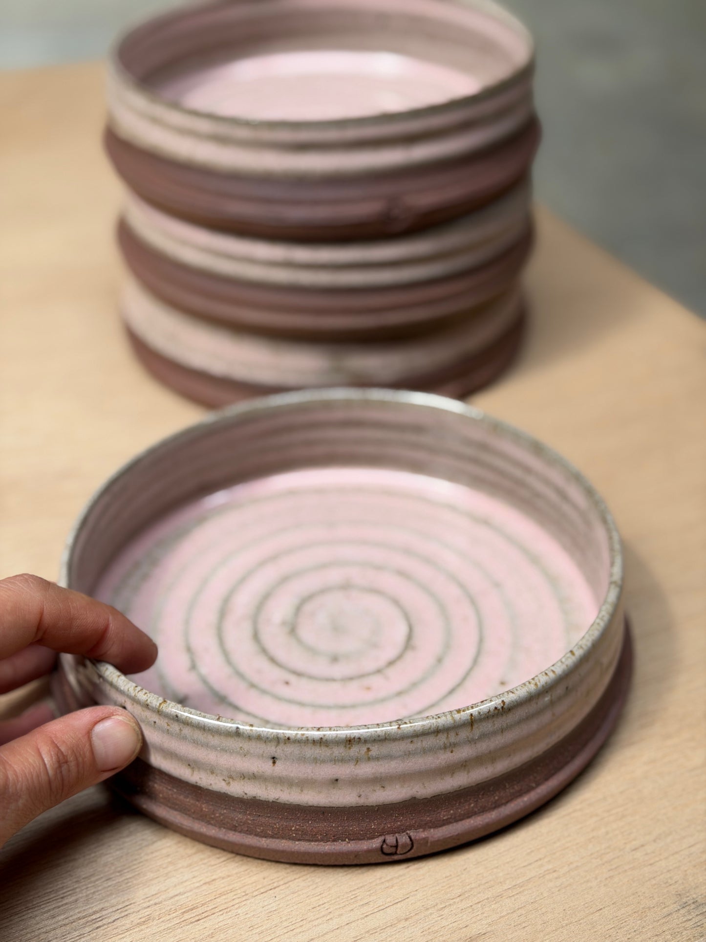Cilinderpot groot rood/roze