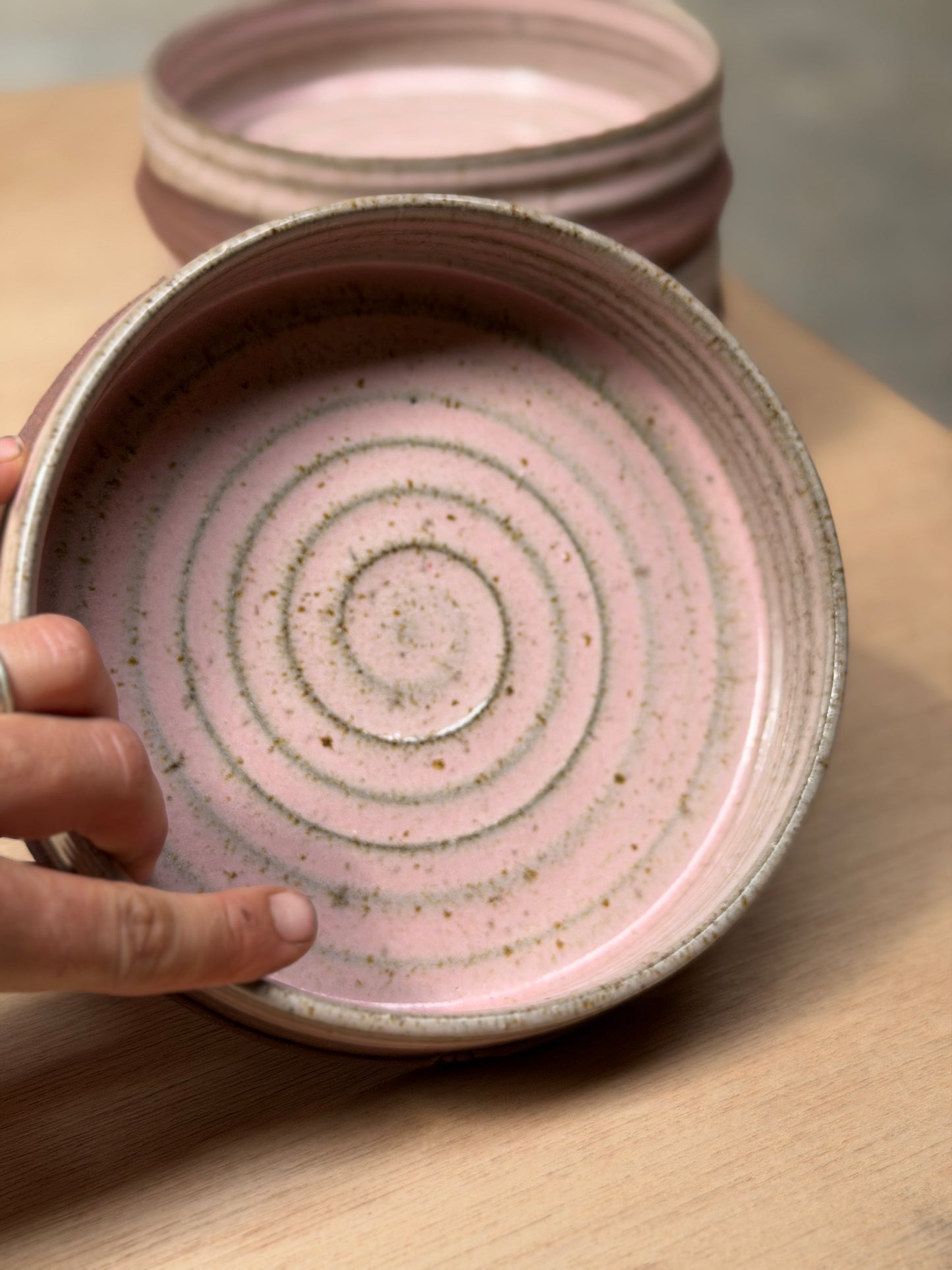 Cilinderpot groot rood/roze