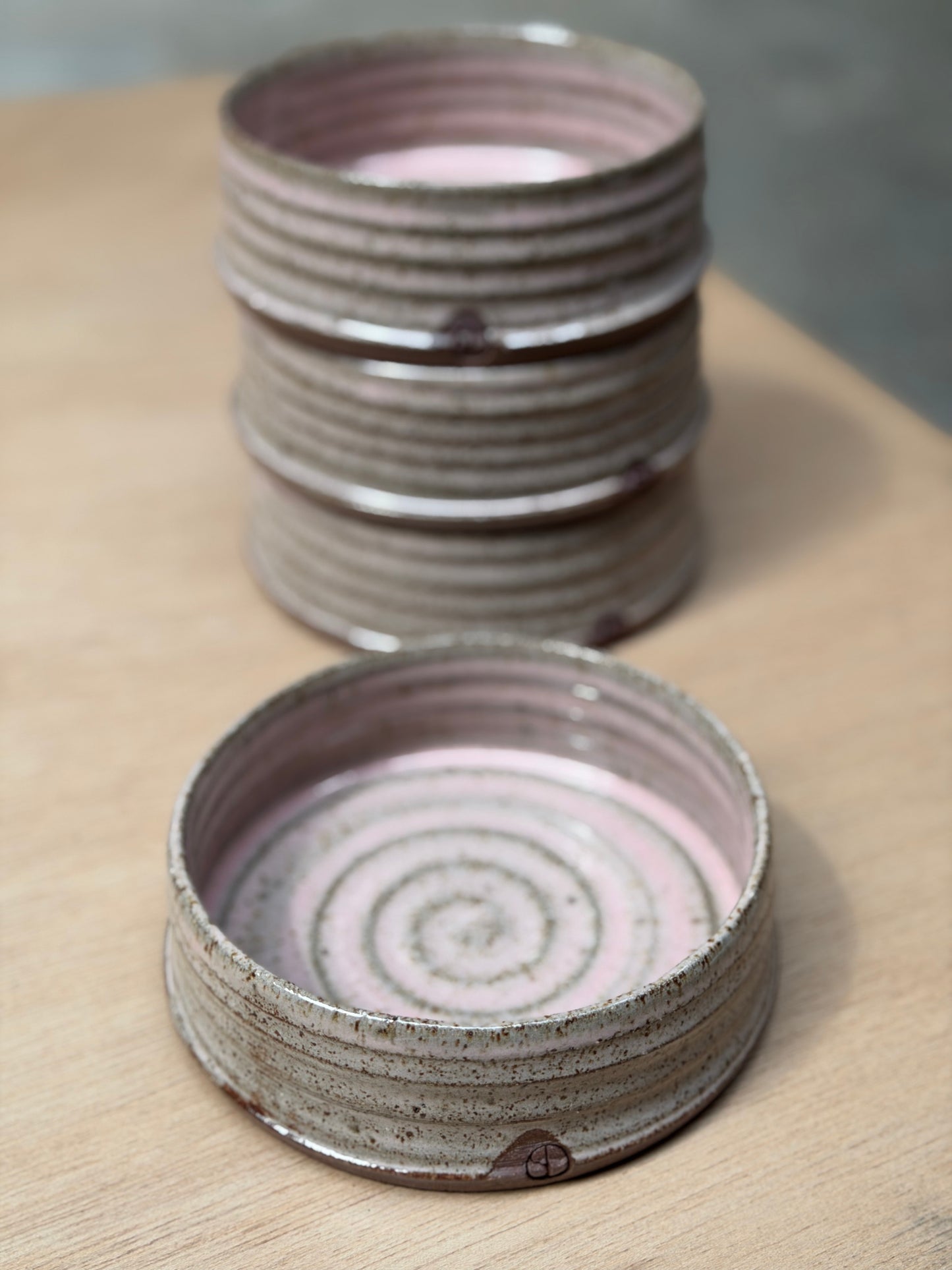 Cilinderpot middel rood/roze