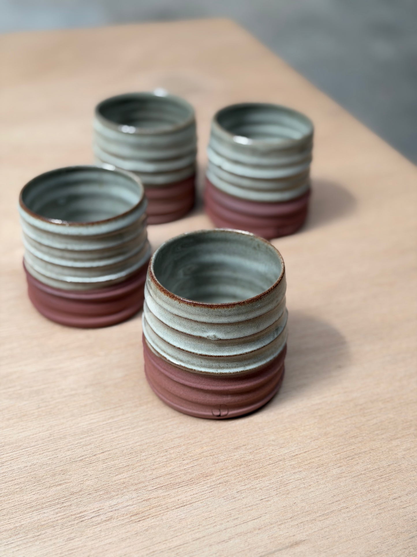 Kopje middel rood/wit SMOOTH