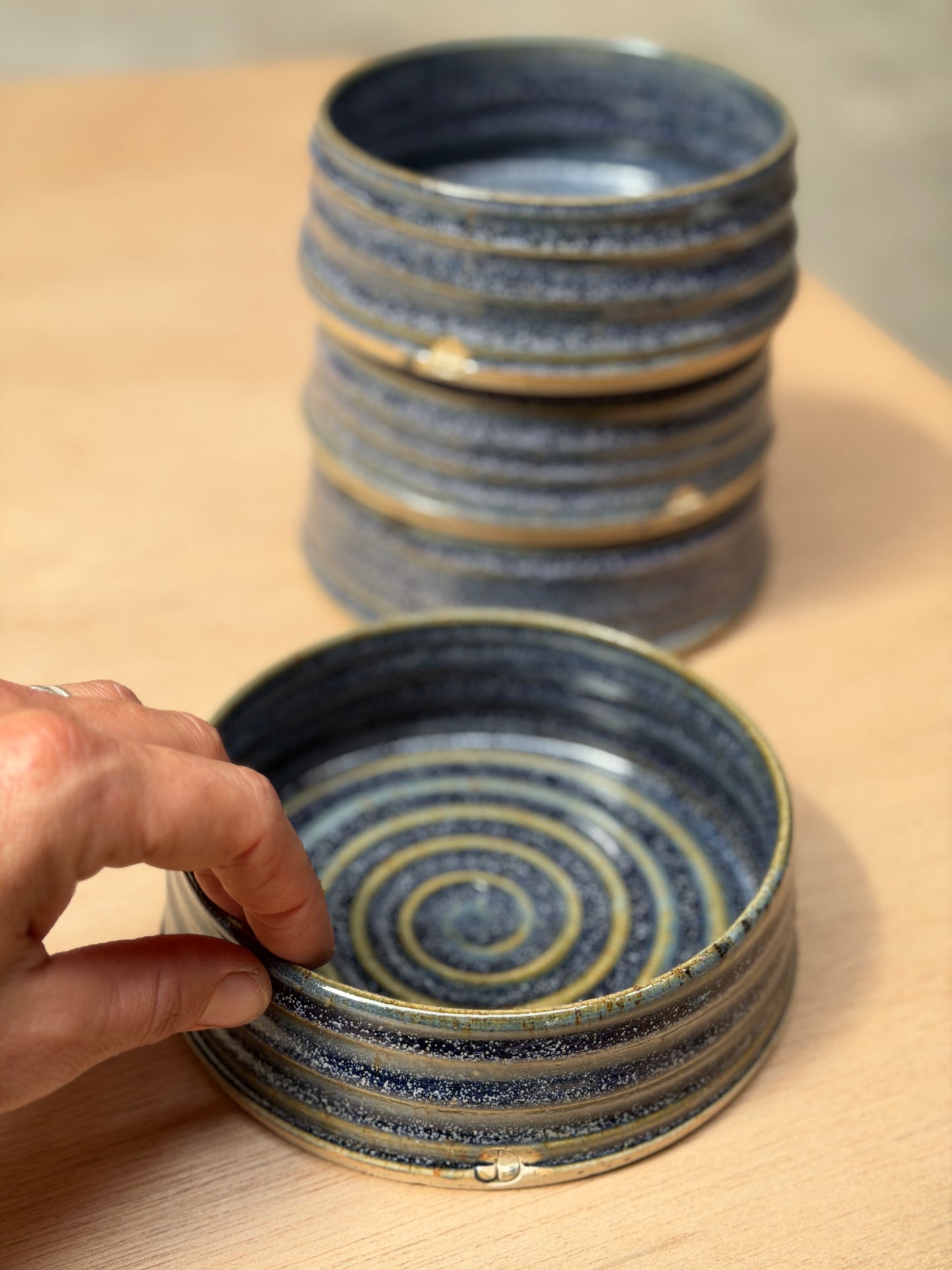 Cilinderpot middel marcus-blauw