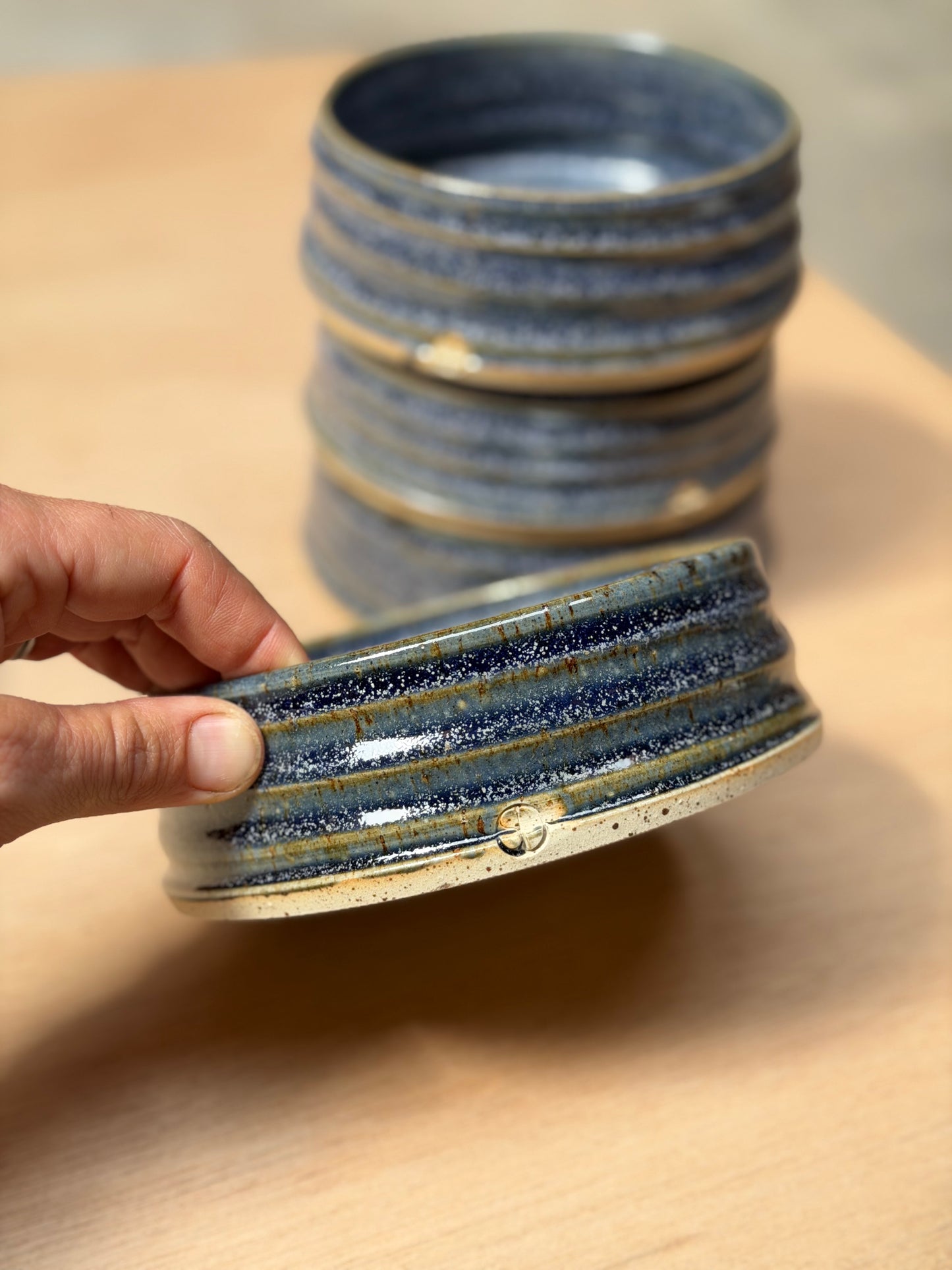 Cilinderpot middel marcus-blauw