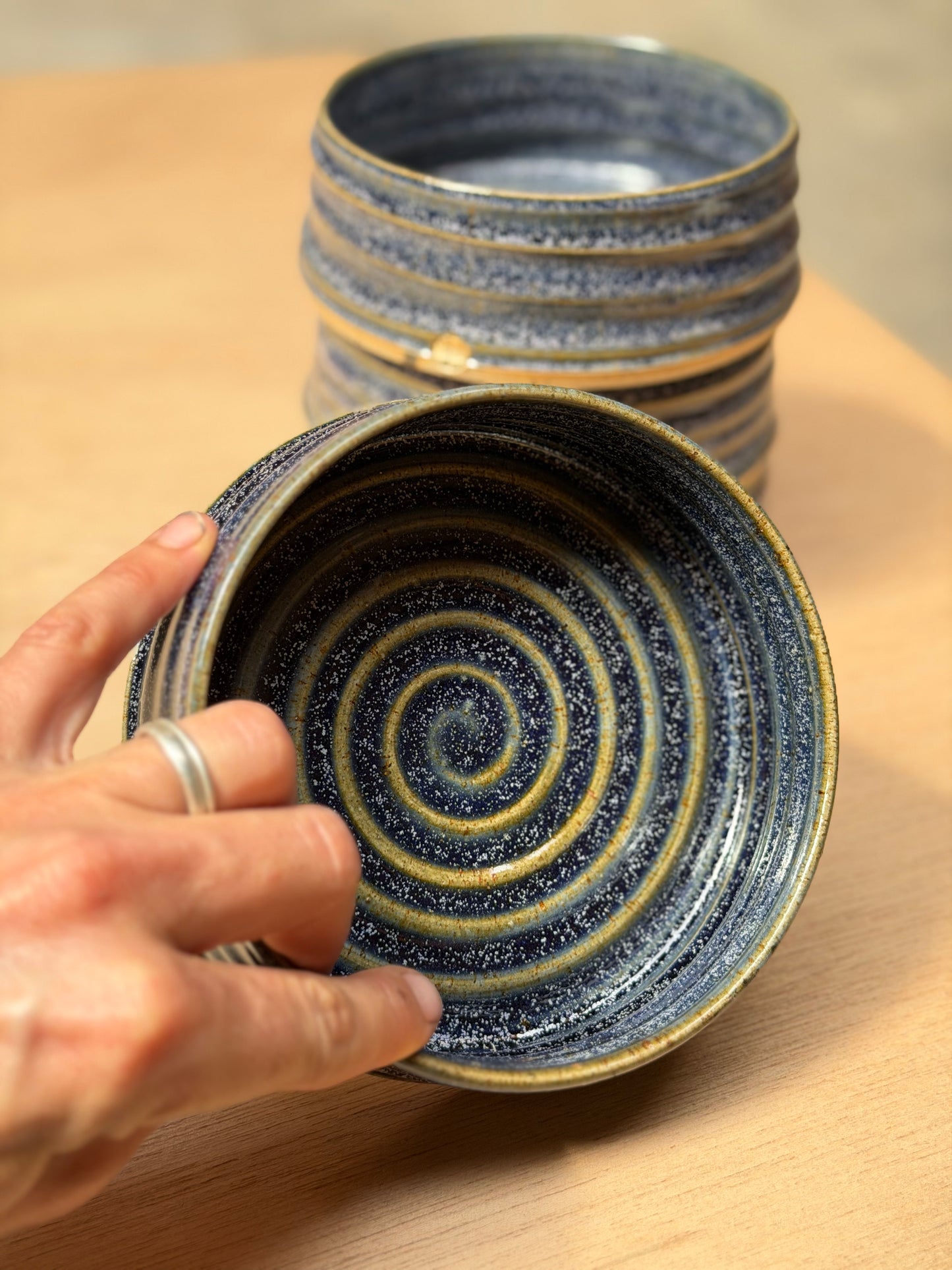 Cilinderpot middel marcus-blauw